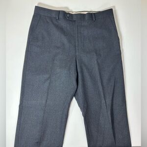 Haspel 35x31 Black/Dark Blue Wool Dress Pants, Indonesia